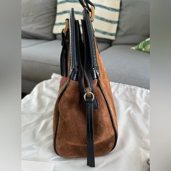 Gucci Re(Belle) Suede Top Handle Bag - Picture 2 of 7